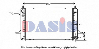 AKS DASIS 090470n -  Радиатор, охлаждение двигателя